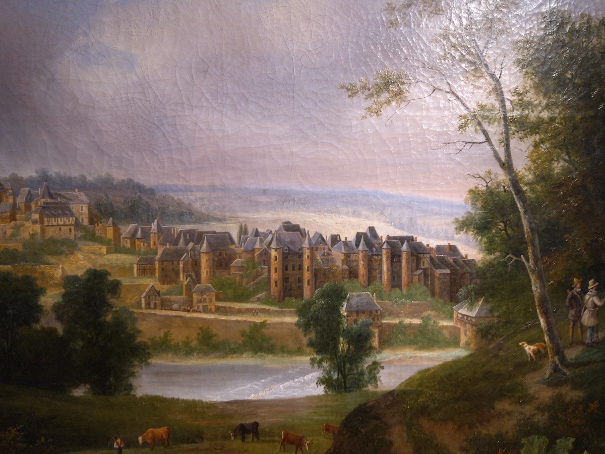 Genre Scene Painting By The Marquise De Vins-peysac Dated 1839-photo-3